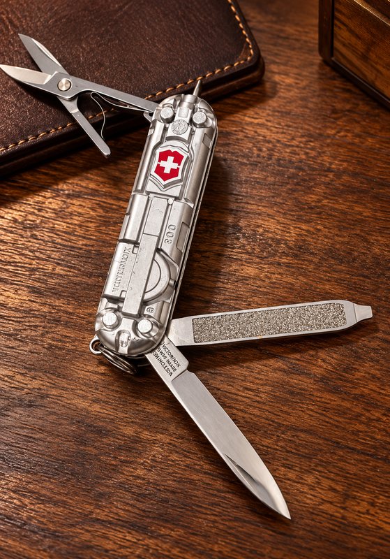 Navaja Multifunción Victorinox Swiss Made Diseño Metálico Premium de Colección - imagen 1
