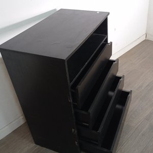 Cajonera Negra de Melamínico con 4 Cajones - imagen 3