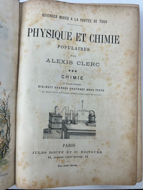 Tres tomos de 'Física y Química populares' de Alexis Clerc - imagen 7