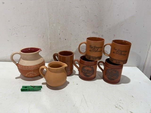 Jarras y Tazas de Barro Cocido Artesanal