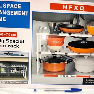 Estantería Organizadora de Cocina Extensible HFXQ, 70x50cm, Nueva en Caja - imagen 4