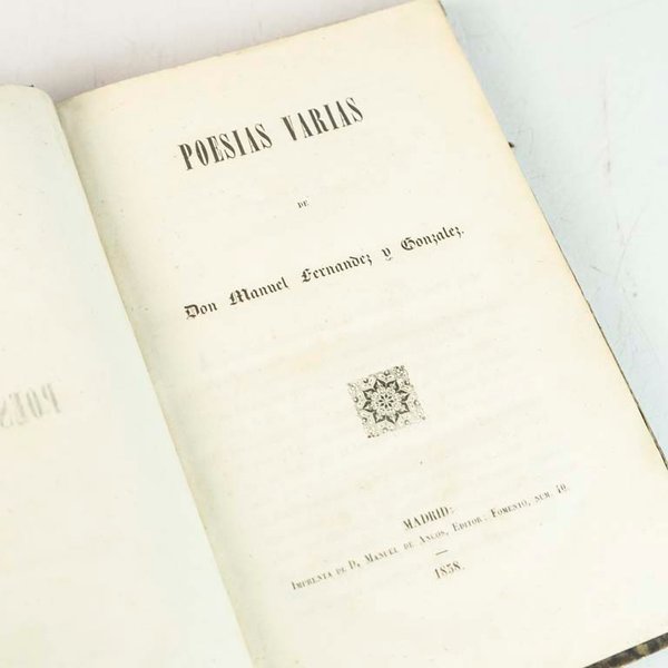 Poesías Varias de Manuel Fernández y González - Madrid 1858 - imagen 1