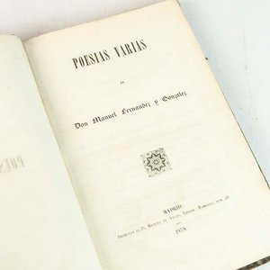Lote siguiente: Poesías Varias de Manuel Fernández y González - Madrid 1858