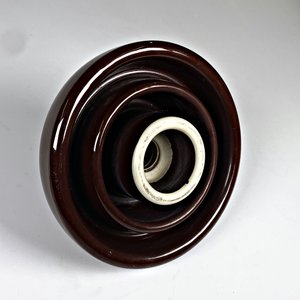Aislador de Porcelana Marrón Grande Santana 87-Brasil Diámetro 18 cm - imagen 6