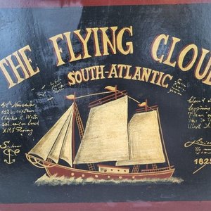 Cuadro Decorativo 'The Flying Cloud' Estilo Marinero con Velero y Leyendas Náuticas - imagen 3