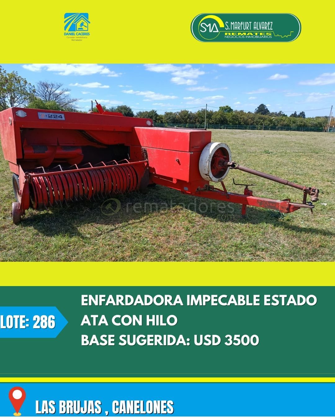 Enfardadora Impecable Estado ATA con Sugerencia de USD 3500
