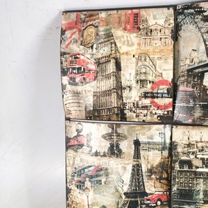 Colgante Decorativo Cuadrangular con Collage de Ciudades Icónicas - imagen 4