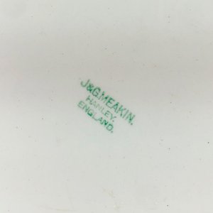 Fuente de Porcelana Inglesa J&G Meakin con Flores Verdes - imagen 3