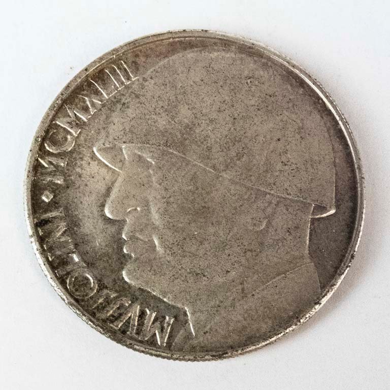 Moneda de Italia 20 Liras de 1928 - Homenaje a la Primera Guerra Mundial