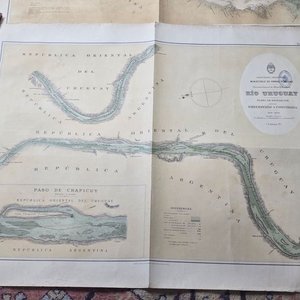 Plano de Navegación Río Uruguay: Desembocadura a Concepción (1908) - 2 Láminas - imagen 5