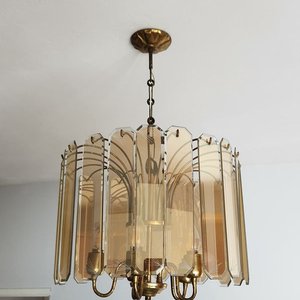 Lámpara Colgante de Metal y Vidrio Color Caramelo con 5 Luces - imagen 8