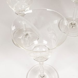 Nueve Copas de Cristal Hialino Tallado - imagen 4