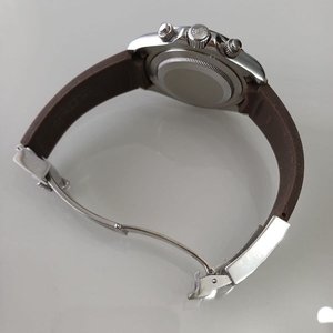 Réplica Reloj Rolex Cosmograph Daytona Esfera Gris Tramada Acero Oysterflex - imagen 8
