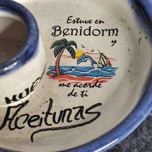 Aceitunero de Cerámica Pintada "Estuve en Benidorm" - imagen 5