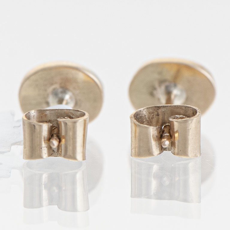 Par de aretes de oro 18k con ópalos - imagen 2