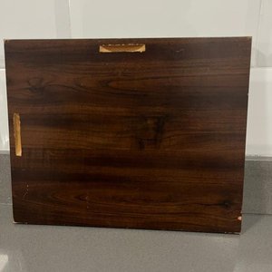 Adorno de Madera y Peltre con Reloj y Angelitos - imagen 3