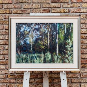 Pintura "Bosque" al Óleo por Sergio Curto (70x50 cm) - imagen 2