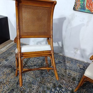Par de Butacas de Ratán con Respaldo Esterillado y Asiento Tapizado - imagen 4