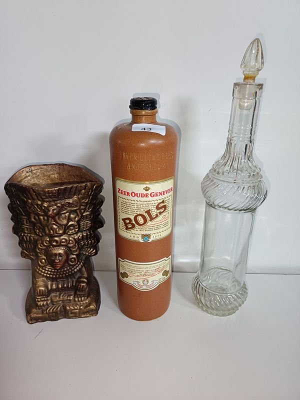 Porrón Antiguo, Botellón Bols y Florero Estilo Precolombino