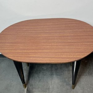 Mesa Ratona Oval Estilo Americano Enchapada - imagen 1
