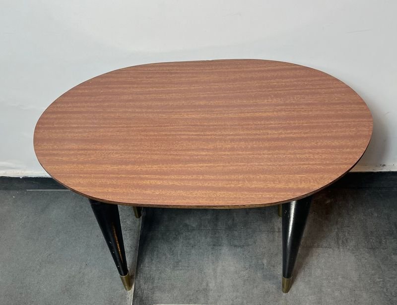 Mesa Ratona Oval Estilo Americano Enchapada