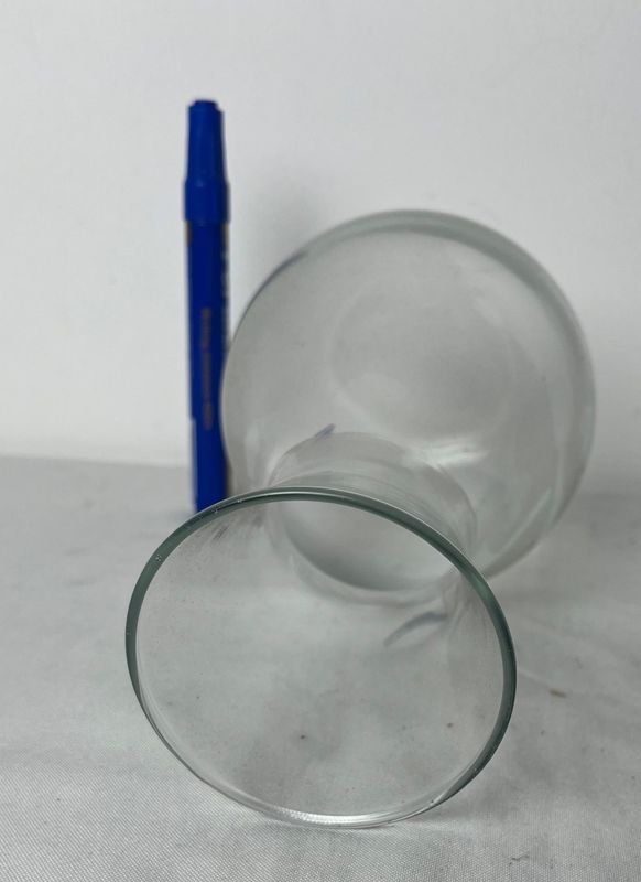 Decantador de vidrio claro con candelabro azul - imagen 5