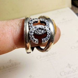 Anillo Doble C con Circonias Blancas - Diseño Moderno - imagen 5