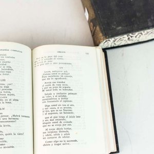 2 Libros Antiguos de Rubén Darío y José Martí, Tapa de Cuero Dorado - imagen 2