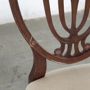 Par de Sillas Inglesas Estilo Chippendale con Asientos Tapizados - imagen 2