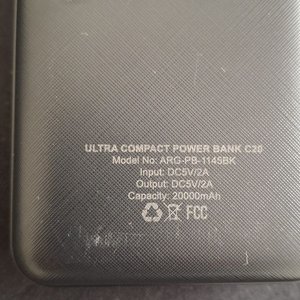Batería Externa Portátil Argontech C20 Negra 20000mAh - imagen 3