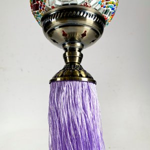 Lámpara de Techo Turca Multicolor con Borla Lila - imagen 2