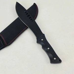 Cuchillo Bowie Negro con Funda y Cinta Métrica - imagen 3