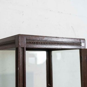 Vitrina Antigua de Roble con Detalles de Lustre y Patas - imagen 3