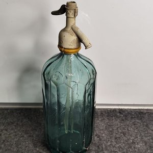 Sifón Antiguo de Vidrio Verde "La Capital" - imagen 4