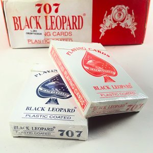 Caja de Cartas Black Leopard 707 - 12 Mazos Plasti-Coated - imagen 3
