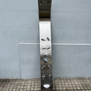 Panel de Ducha Curvo de Acero Inoxidable con Regadera Superior - imagen 1