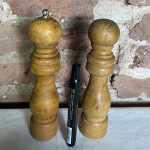 Juego de Salero y Pimentero de Madera Vintage - imagen 5