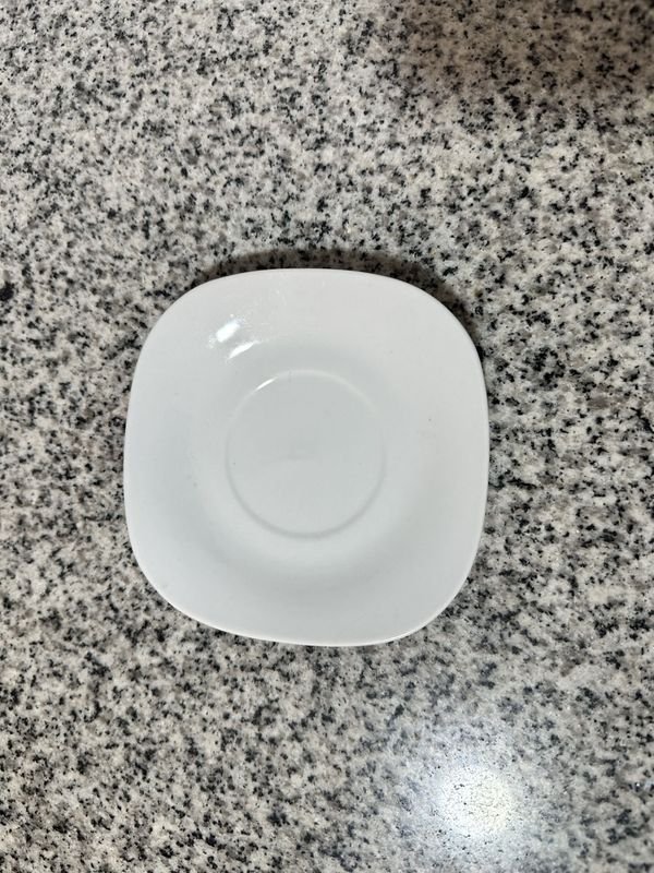 Plato Cerámico Cuadrado Blanco