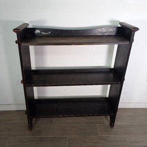 Biblioteca de Roble con Diseño de Clavijas para Restaurar - imagen 2