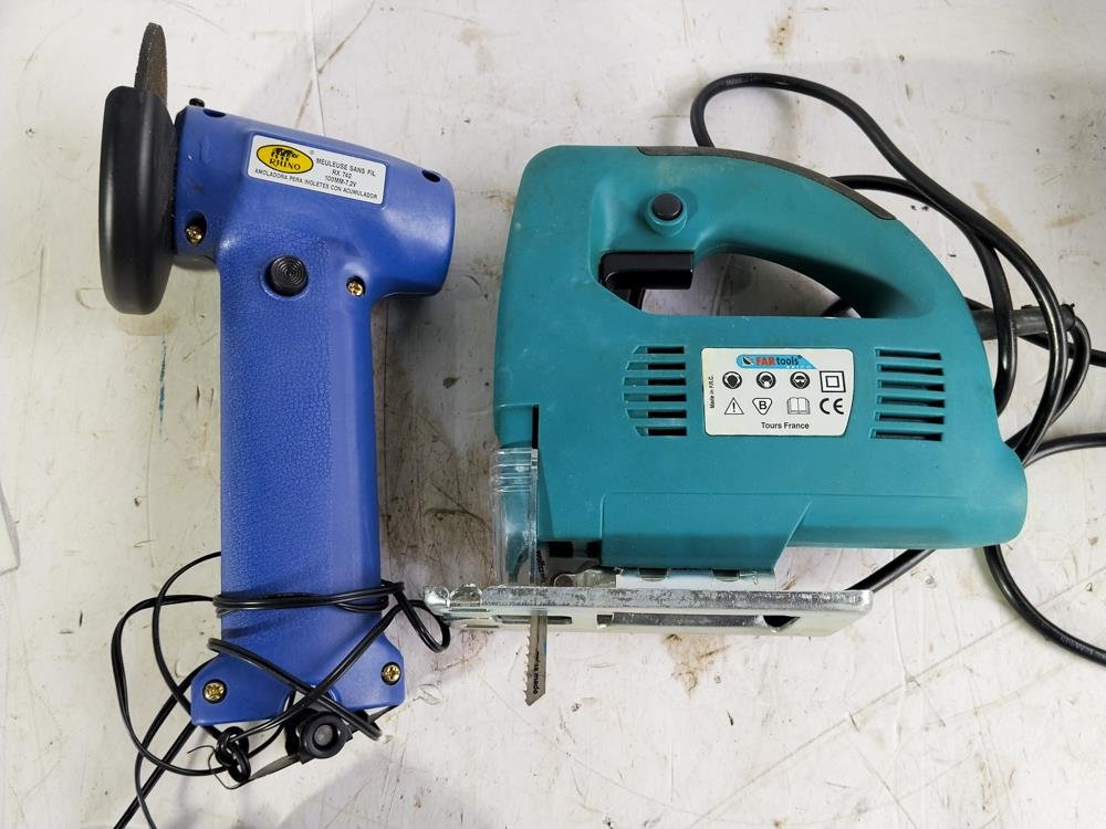 Amoladora Azul Rhino y Sierra Caladora FAR Tools