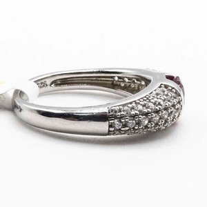 Anillo de Plata con Piedras Rojas y Cristales - imagen 2