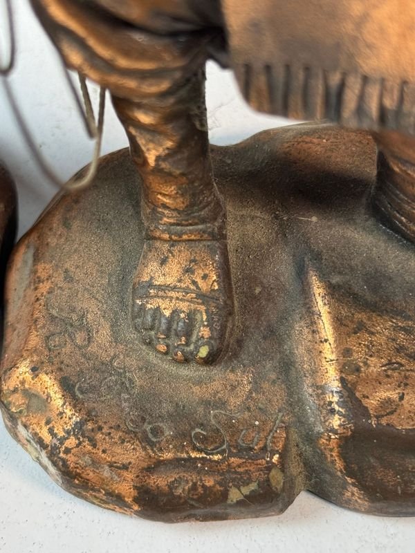 Figuras de gauchos en cobre, excelente condición - imagen 7