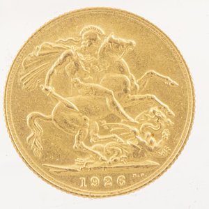 Moneda de Oro Británica 1 Libra 1926 - Peso 7.90g - imagen 1