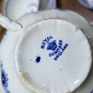 Juego de 6 Tazas con Platos de Porcelana Royal Denmark - imagen 5