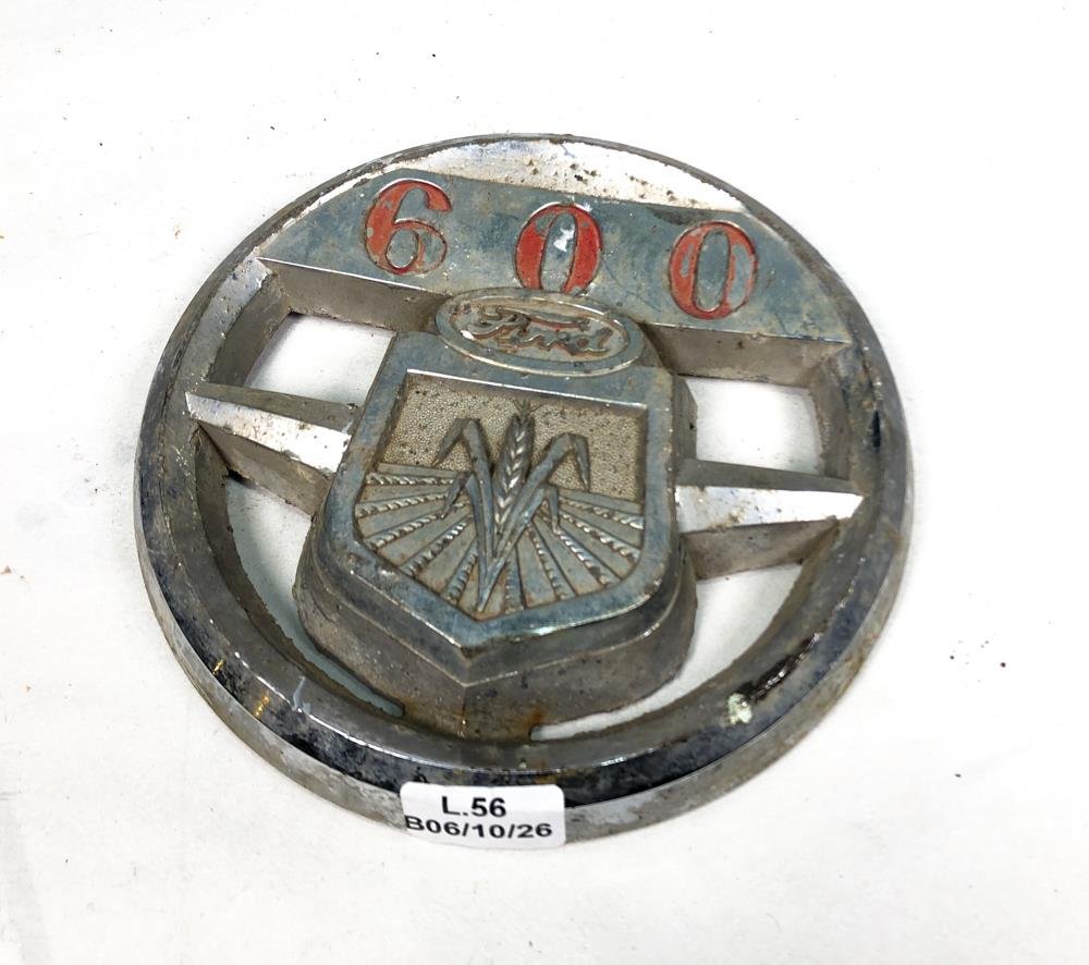 Placa Emblema Ford 600 Logo Circular Metal Vintage