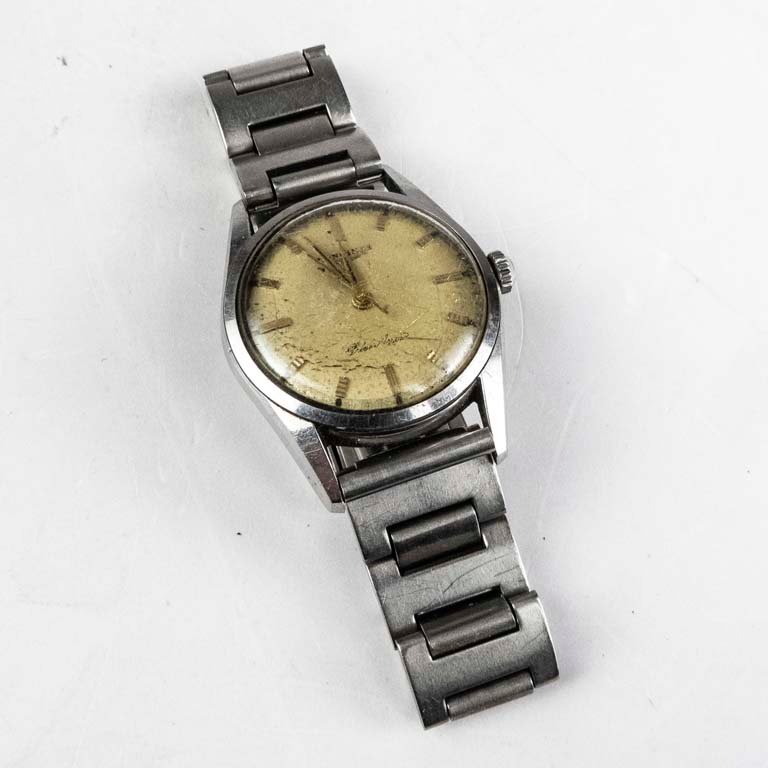 Reloj Longines de Acero Inoxidable con Cara de Oro - imagen 2