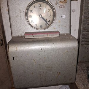 Reloj Marcador de Tarjetas Antiguo con Tarjetero - imagen 5