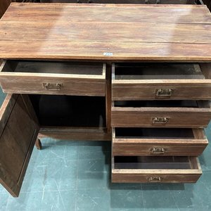 Cómoda Antigua de Roble con Cajones y Puerta - imagen 4