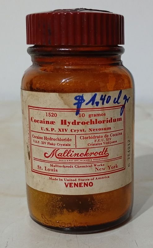 Frasco antiguo de Farmacia Mallinckrodt en ámbar - imagen 3
