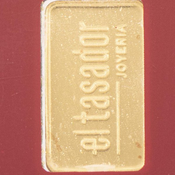 Lingote de Oro Fino 999 de 1 gramo de El Tasador Joyería
